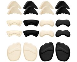 12 paar - schoenvullers met hoge hakkussentjes - Verstelbare teenvullers, binnenzolen, hielgrepen, voeringinzetstukken - hoge hakken - Inlegzolen in meerdere maten