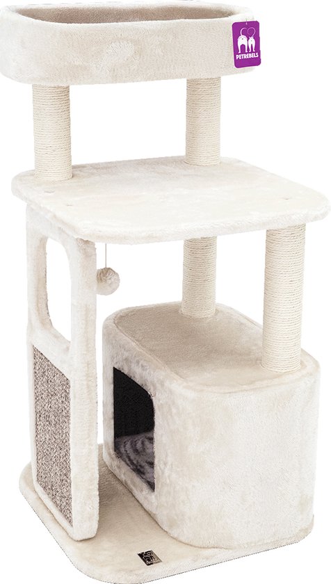 Petrebels Little Rock 99 Krabpaal -  Creme - 50 x 50 x 99 cm - stabiel