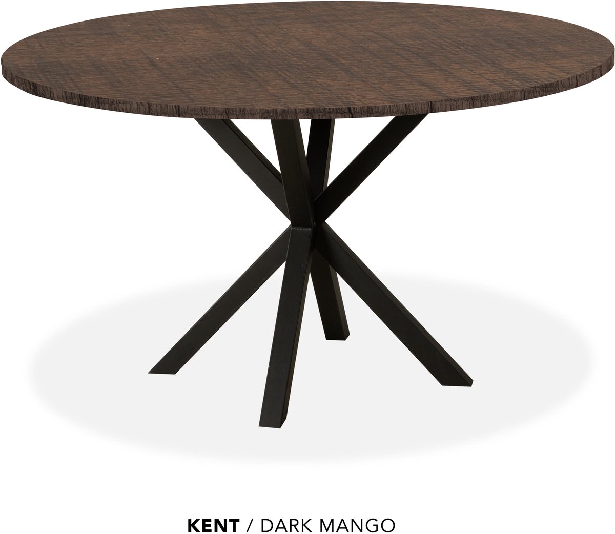 Maxfurn - Eettafel rond | Zeer krasvast | Kleur: Dark mango | diameter 130cm