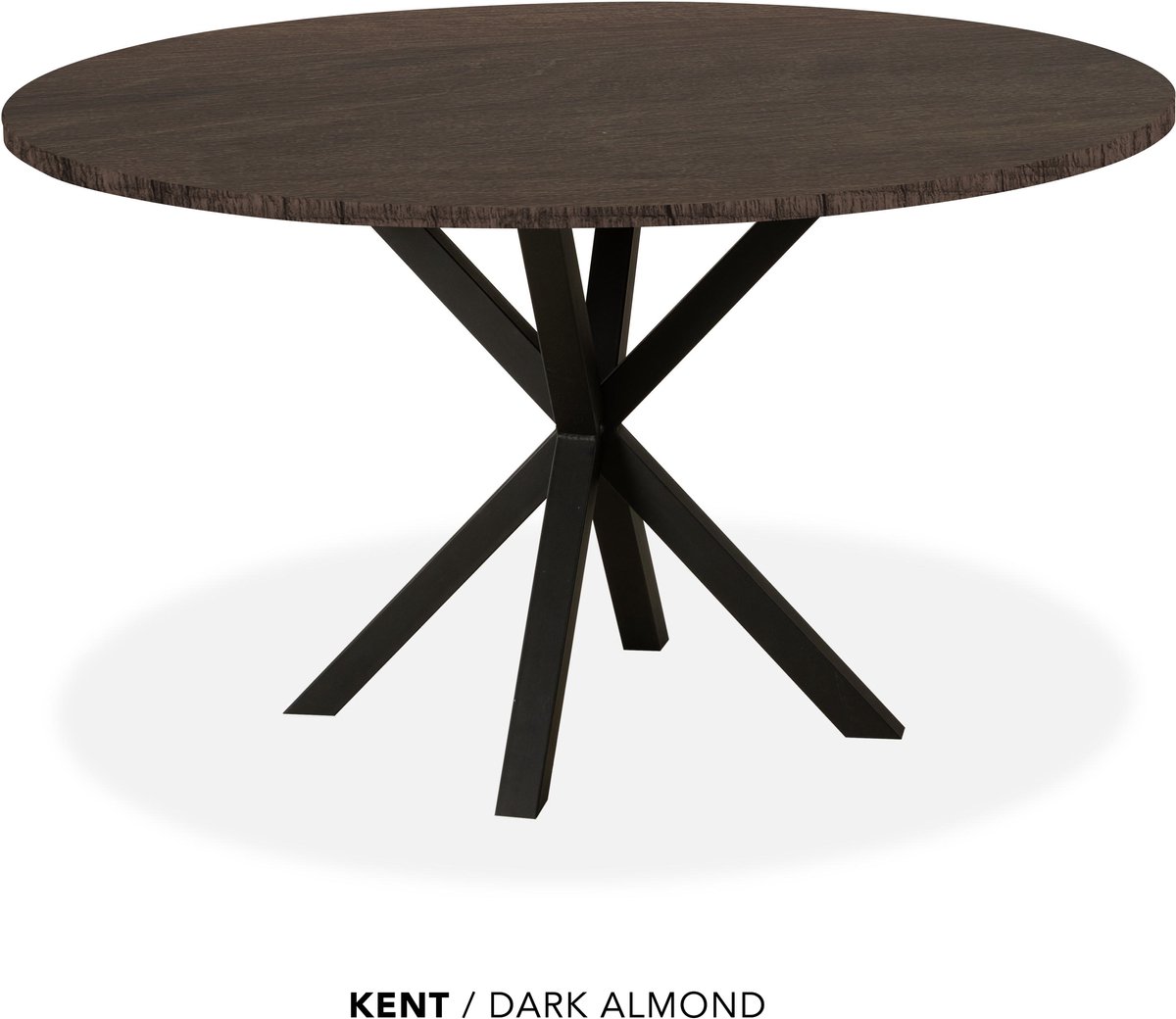 Maxfurn Eettafel rond | Zeer krasvast | Kleur: Dark almond | diameter 130cm