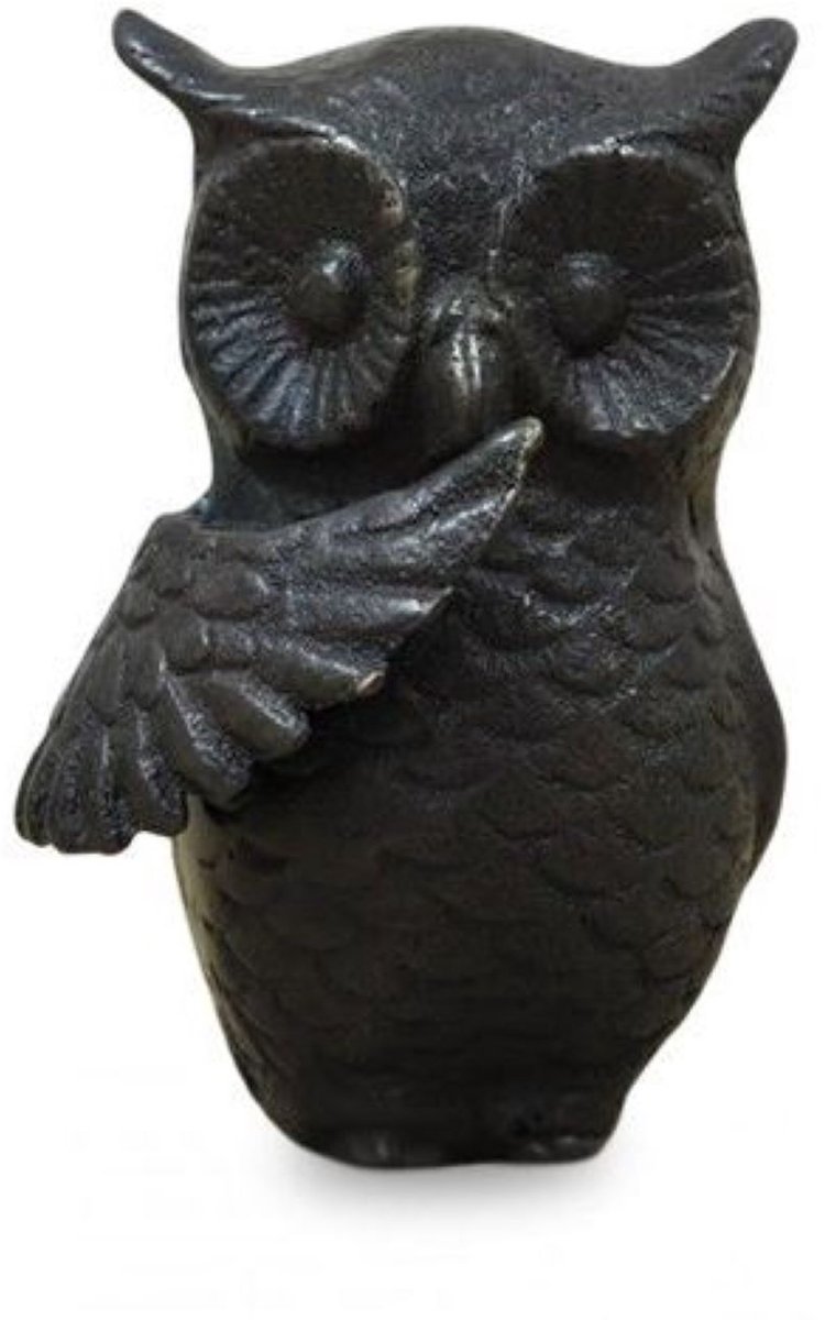 Bronzartes - bronzen mini urn - grafdecoratie - uil - 7 x 7 x 10,5 cm