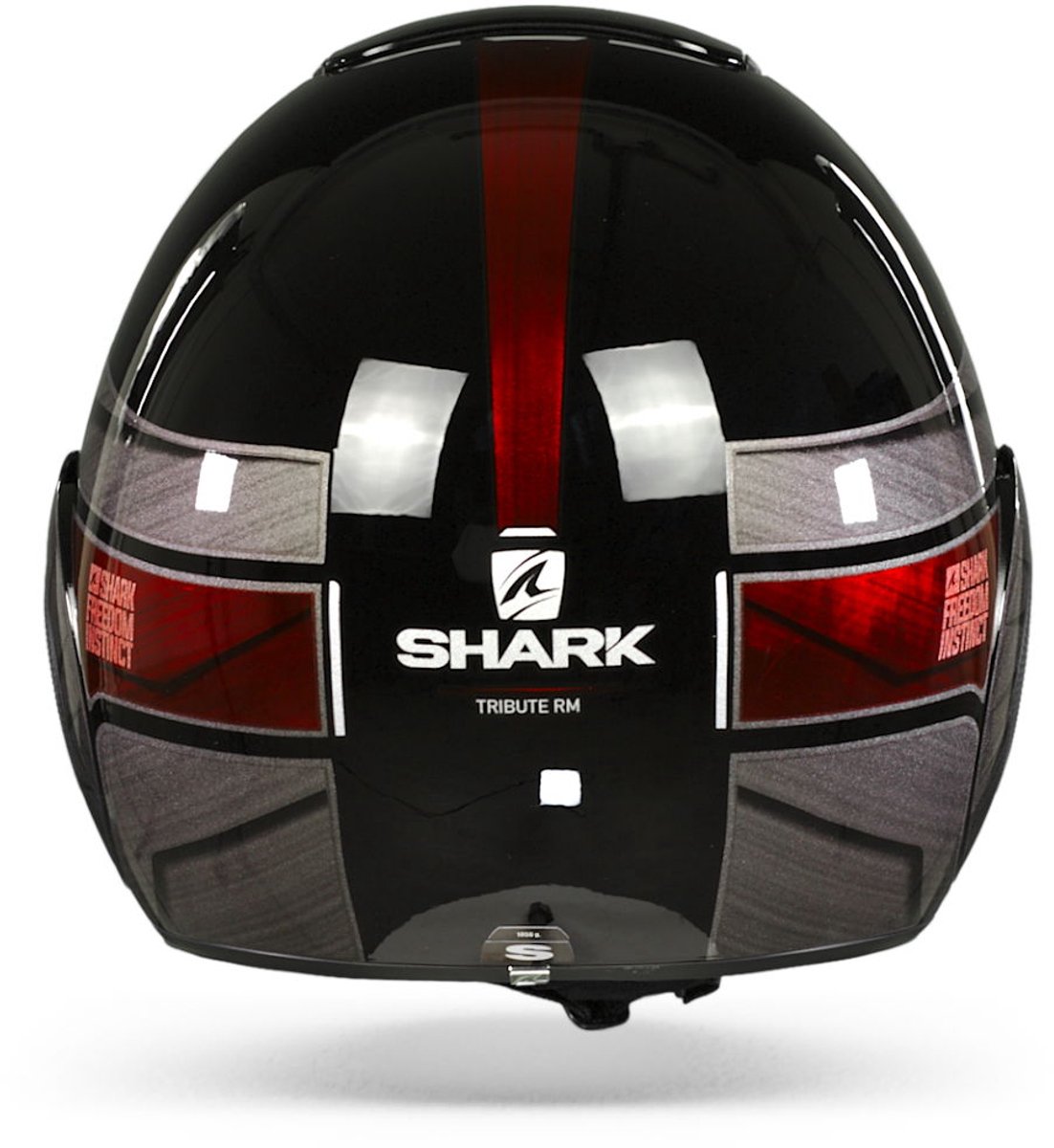 SHARK STREET DRAK TRIBUTE RM Motorhelm jethelm Zwart Chroom Rood - Maat XS – foto 2