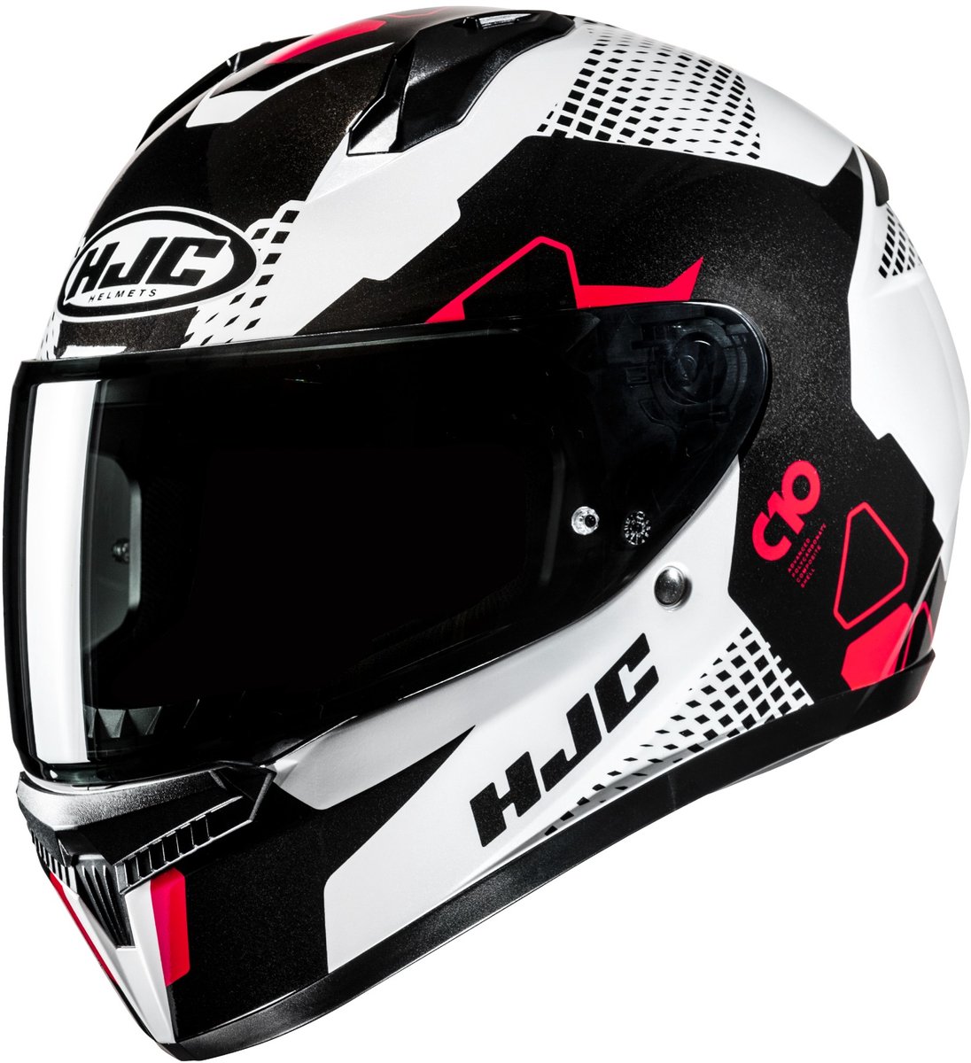 HJC C10 Aspa Zwart Wit Rood Integraalhelm - Maat L - Helm