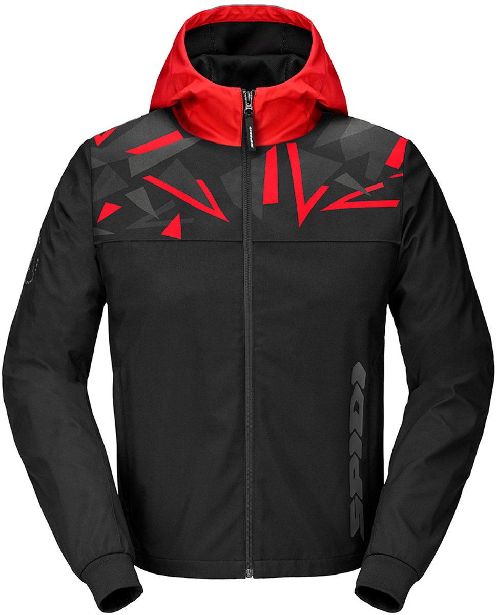 Spidi Hoodie Evo Sport Zwart Rood - Jas