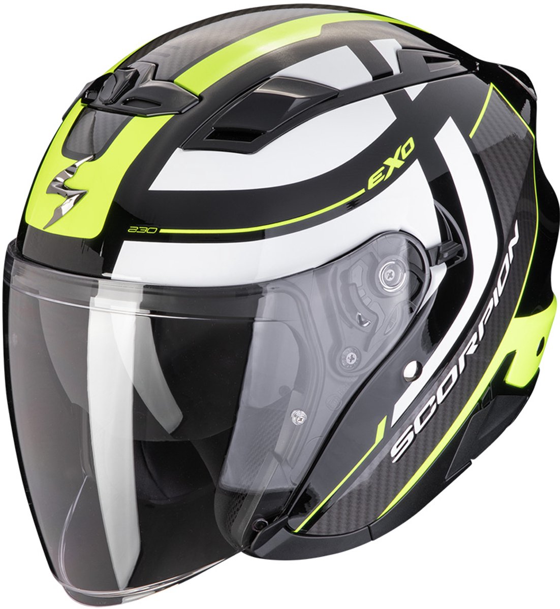Scorpion Exo 230 Pul Black-Neon Yellow S - Maat S - Helm