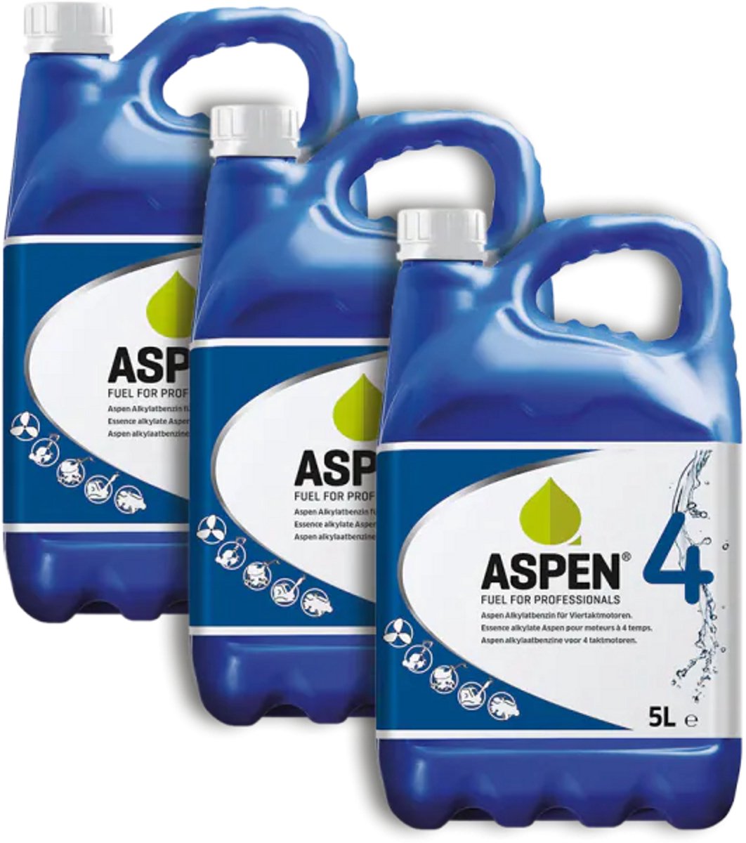 Aspen Blauw - 4 Takt - Alkylaatbenzine - 3x 5ltr