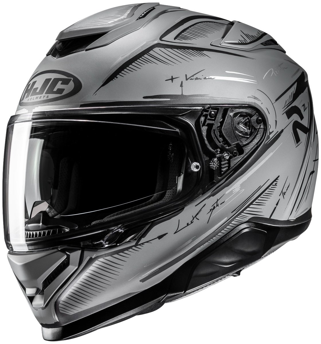 HJC RPHA 71 Teth Mat Zwart Grijs Integraalhelm - Maat M - Helm