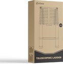 De doos van de Outbee telescopische ladder, met de tekst "TELESCOPING LADDER" en "3.8 M".