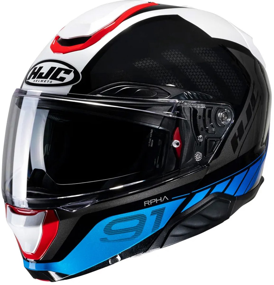 HJC RPHA 91 Rafino Zwart Blauw Mc21 Systeemhelm - Helm