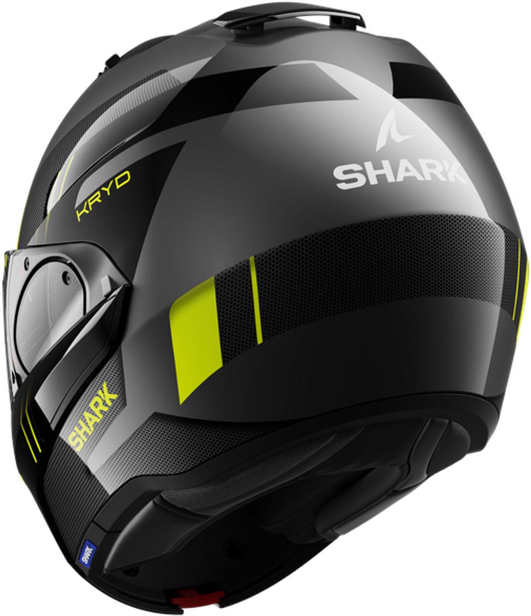 Shark Evo ES Kryd Antraciet Zwart Geel AKY Systeemhelm - Maat XS - Helm – foto 7
