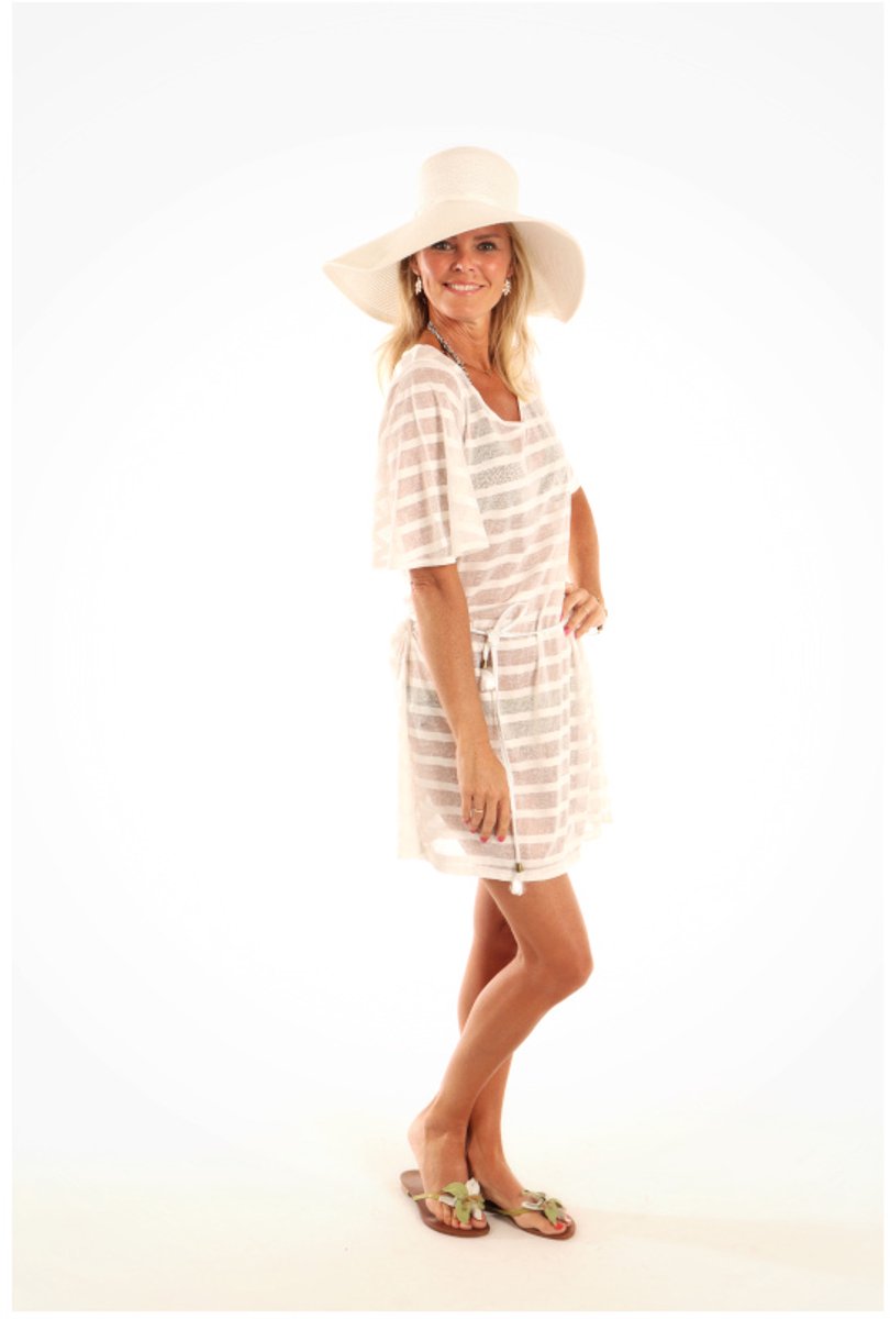 Donne del Sole - Strandtuniek Maia - Wit - Maat XXL