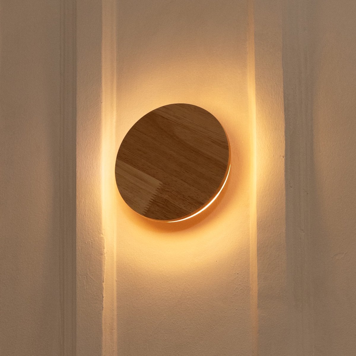 Tavellio Lou Wandlamp – Oplaadbaar – Hout – 100 branduren – Ø16