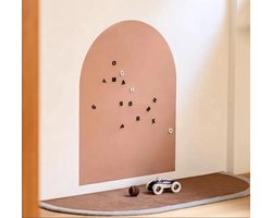 LiasToys® - Muursticker magneet met krijtbord functie - 100x80 - magneet sticker - magneetbord - bruin - magnetische muursticker - kinderkamer