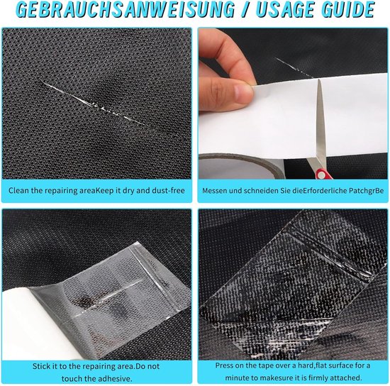 Reparatie tape - Universeel - Transparant - 5cm x 2M - Reparatiedoek - Zelfklevend - Tent Tape - Professioneel - Waterdicht - voor PVC-Gecoate - Waterdichte afdichtingstape van Merkloos — afbeelding 2
