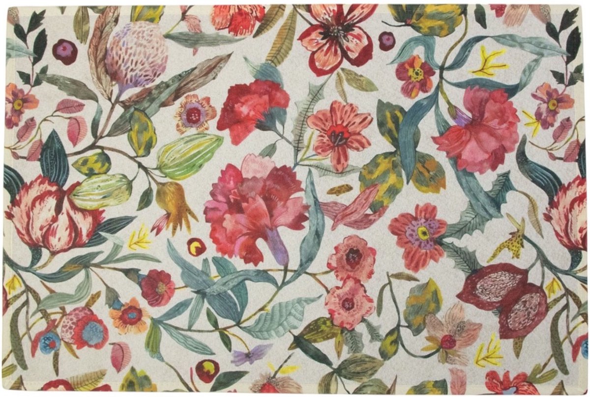 Mars & More Deurmat Zara bloemen 75x50cm Multi