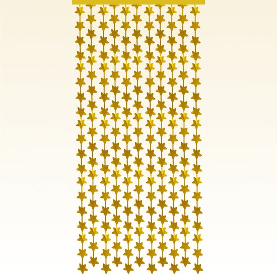 Glittergordijn - 2x1m - Gouden sterren - Verjaardag Versiering - Oud en Nieuw - Deurgordijn - Backdrop - Fotowand