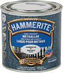 Hammerite metaallak, hamerslag wit H138, 250ml. Blik met turquoise, gebarsten patroon.