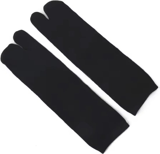 CHPN - Tabi sokken - Teensok - Japanse sok - Zwart - maat 40/46 - Witte sokken - Beenmode - Harajuka sokken - 1 paar