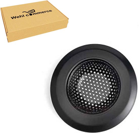 Gootsteen zeef - Ø90 - 52mm - 19mm- gootsteenzeef rvs - gootsteen vergiet - zilver (Groot)