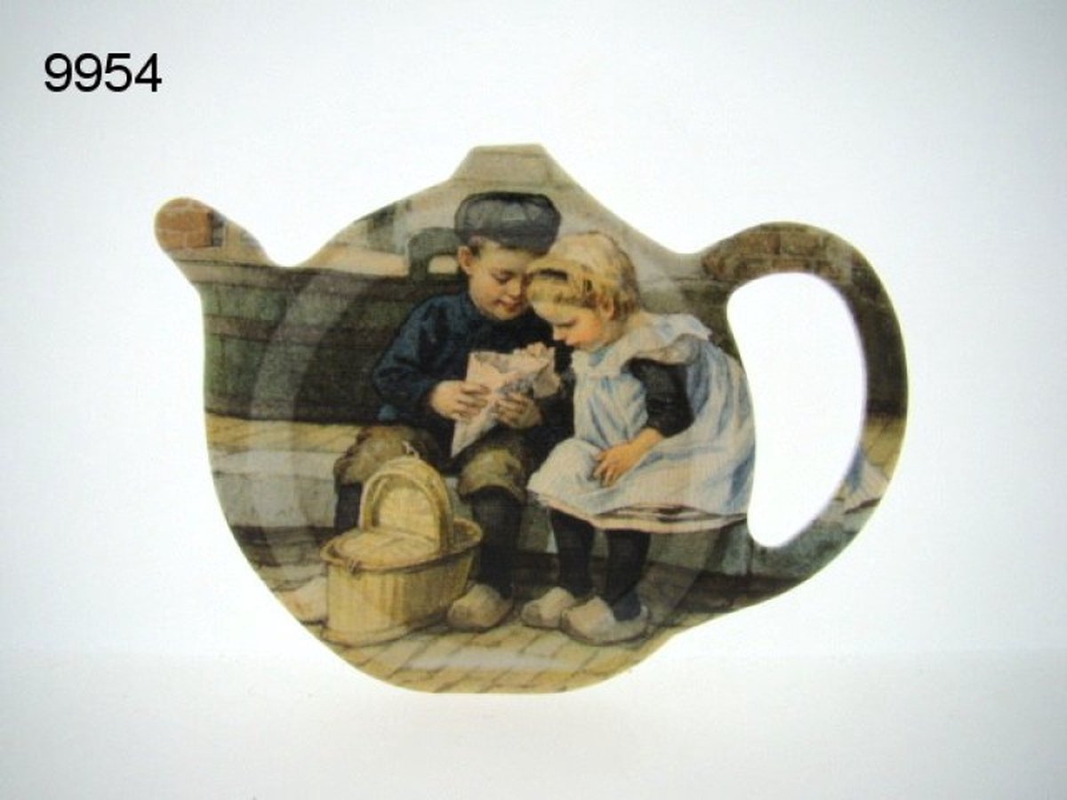 Geharo Theetip Ot en Sien Suiker Halen – 13 x 9 cm – Melamine – Nostalgisch Design