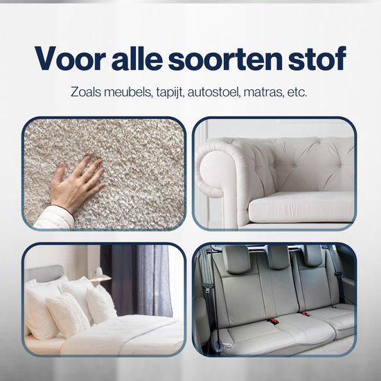Deemer Tapijtreiniger Vlekkenreiniger Zetelreiniger Machine - Bank & Meubel Reiniger Stofzuiger - Tapijt Apparaat Meubelreiniger - Haarverwijderaar Stofzuiger Voor Dierenharen Reinigen - 750W Krachtige Zuigkracht - Inclusief Reinigingsmiddel