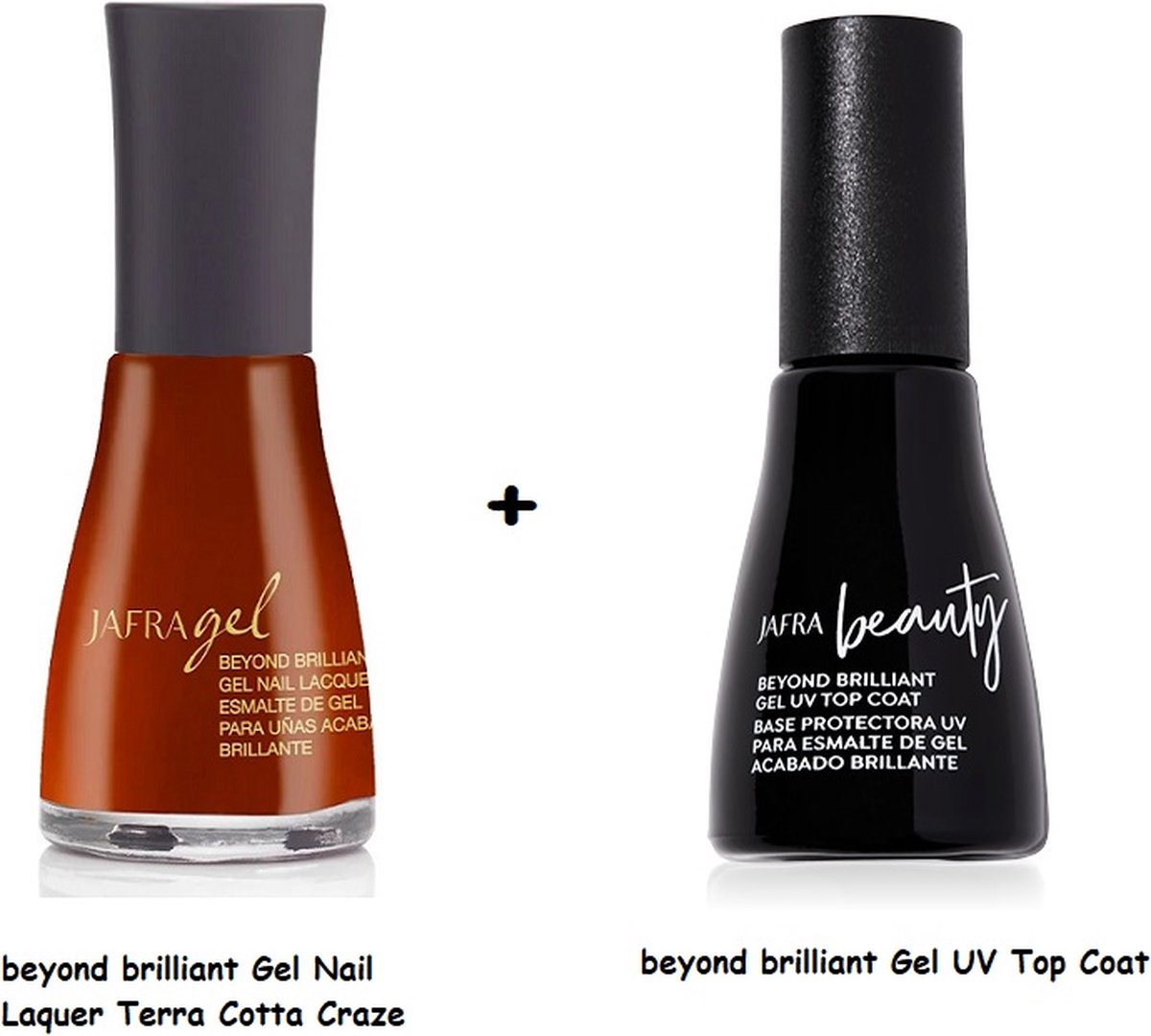 Goedkoopste Jafra - Gel - Nagellak - Duo - Terra Cotta Craze - & - UV - Top Coat