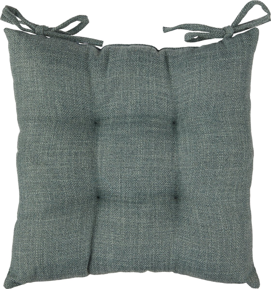 Atmosphera Stoelkussen Clem 38x38cm - Met 2 lintjes - 100% polyester - Limoengroen