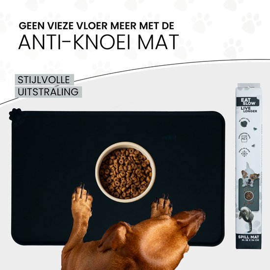 Eat Slow Live Longer Lick Mat Spill Mat S Gris