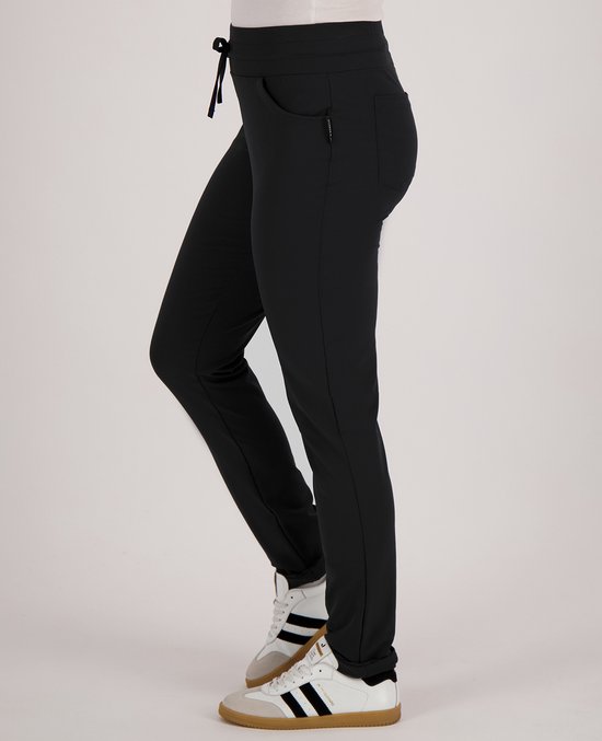 Je m'appelle Travelstof Dames Broek Regular fit Met stretch - Zwart - Maat M