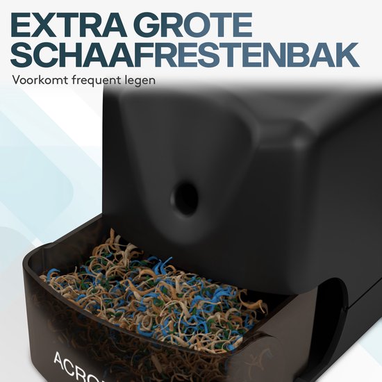 ACROPAQ - Elektrische puntenslijper - Automatische start en stop - Potloden met een diameter tot 7,5 mm - 1 slijpgat