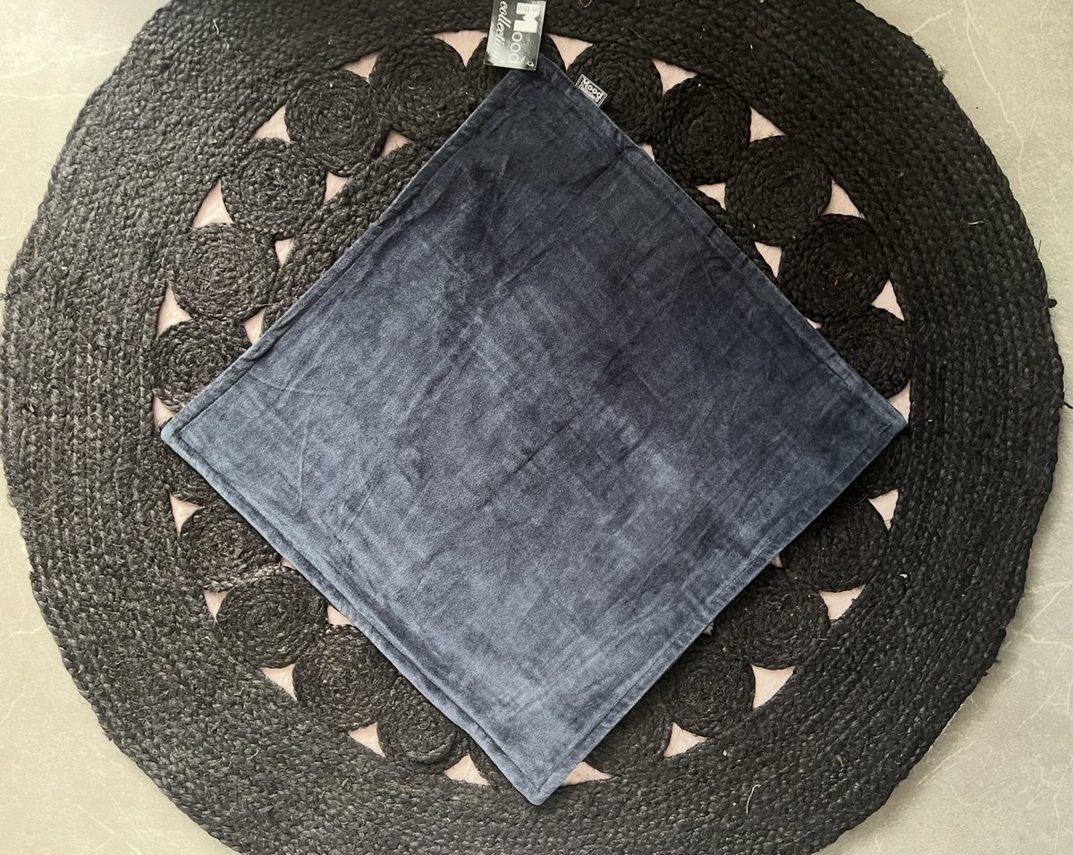 Sierkussens - sierkussenhoes 50x50 - katoen - Mood Collection - Jeans blauw - Kleur blauw