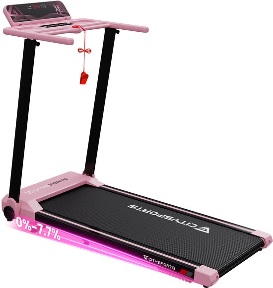 CITYSPORTS Loopband 12km/u Inklapbaar Zwart-Roze - CITYSPORTS - €205,20