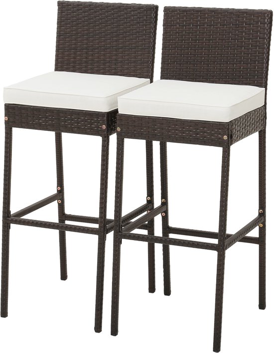 COSTWAY Set van 2 barkrukken, barstoelen, in hoogte verstelbaar van 63