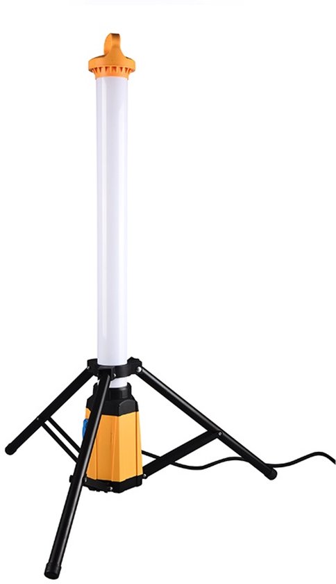 Led bouwlamp - Statief - Werklamp - Voor Werkruimte - Uitklapbaar - IP44 - 100W - Met EURO-stekker