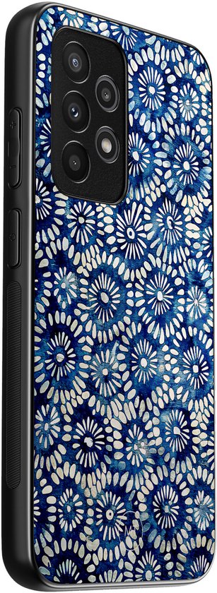 Coque rigide en TPU pour Samsung Galaxy A52 5G - Motif marguerites azur - Blauw - Beautiful Housses de téléphone