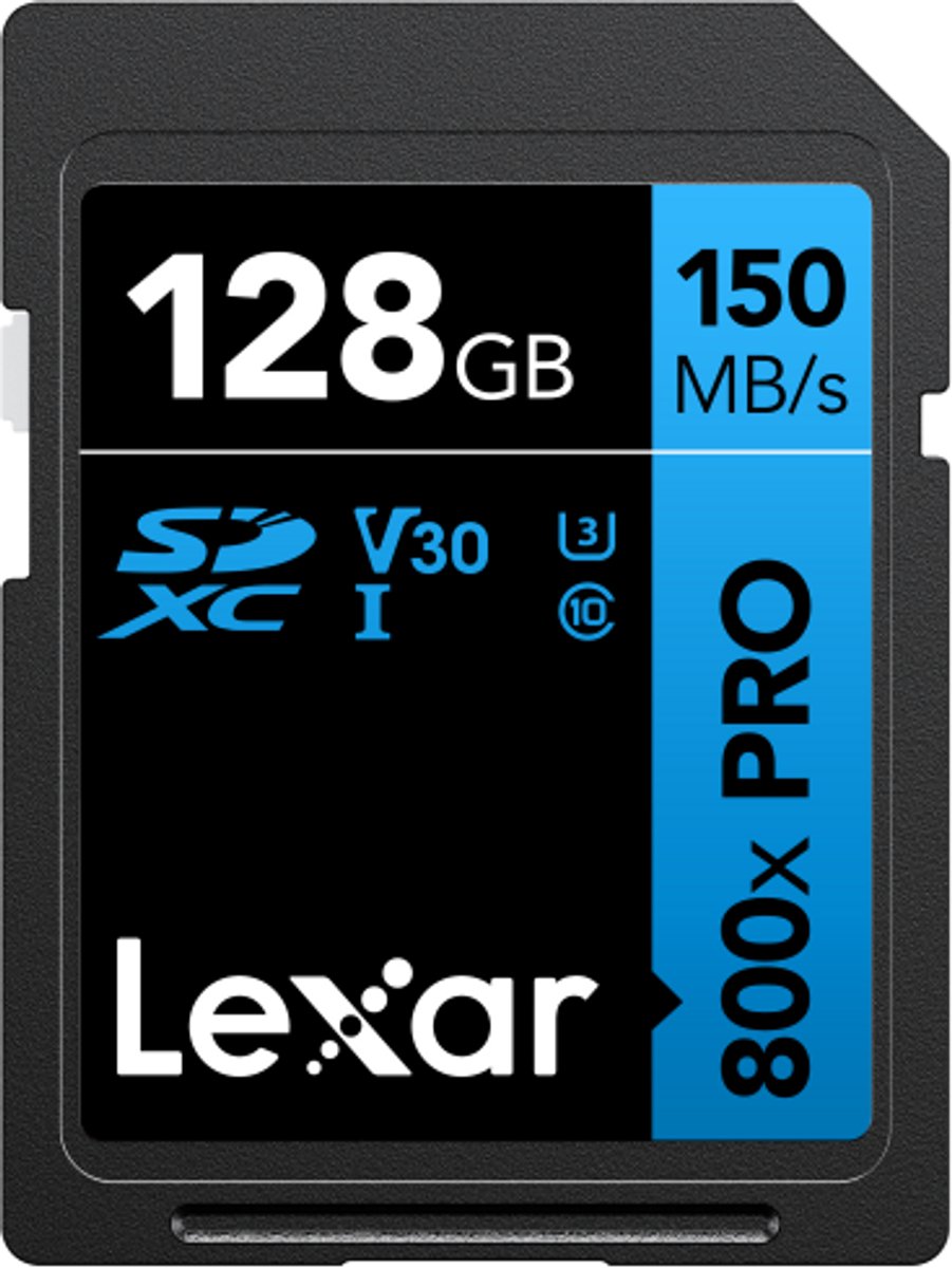 Lexar SDXC 800X Pro Blue Series 128GB UHS-1 V30