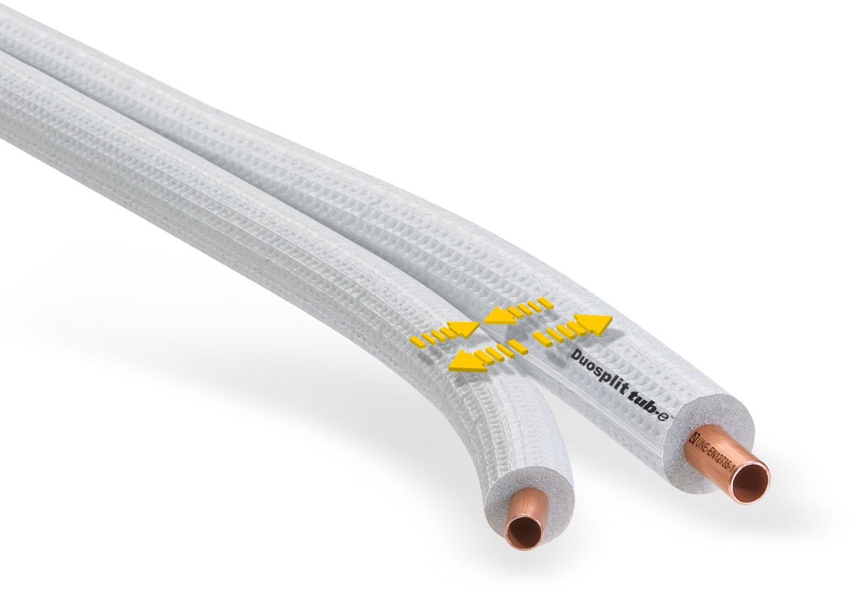 Armacell Duosplit - koelleiding - 1/4" x 3/8" - 25 m - koper geïsoleerd