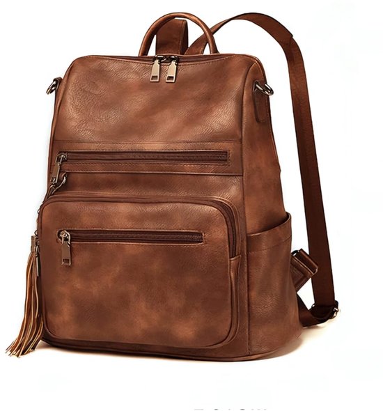 schoudertas dames bruin leer