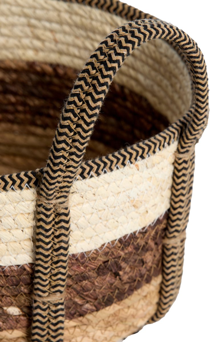 Mand KINSALE - Ø33x23cm - Bruin - Set van 3