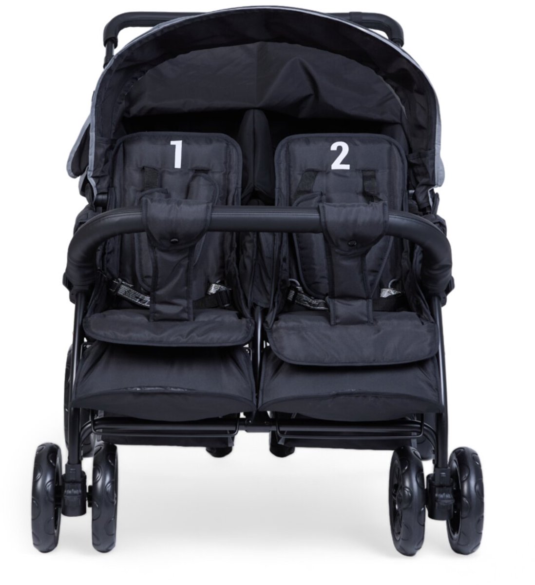 Childhome Quadruple Kinderwagen met Regenhoes - Zwart - afbeelding 2