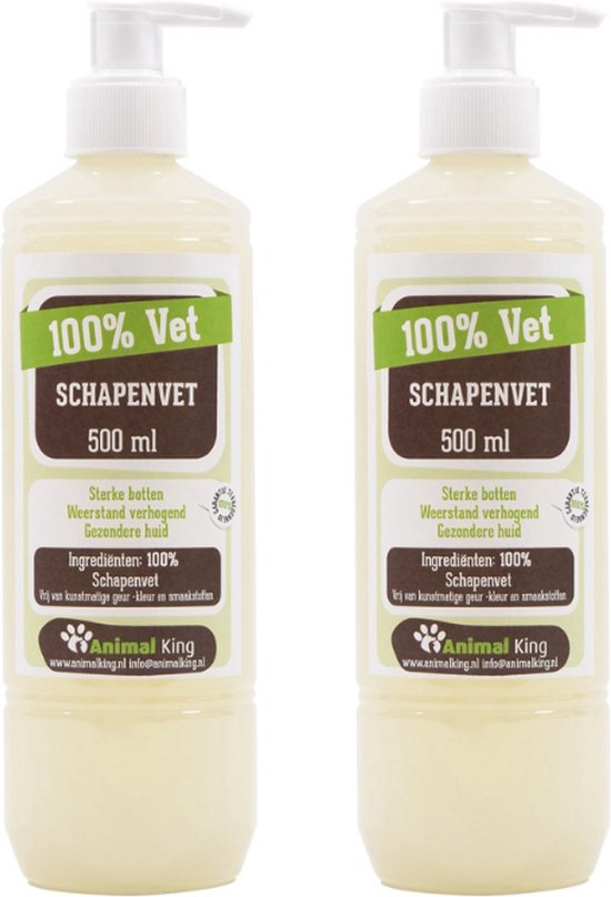 Schapenvet vloeibaar- hond- 2 x 500ml-Animal King