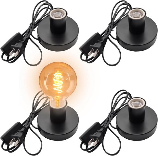 Vintage industriële bureaulamp E27 met kabelschakelaar voor huis- en
