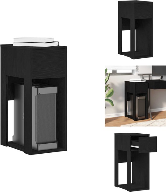 VidaXL Computertorenstandaard met lade 30x44x74 cm wit