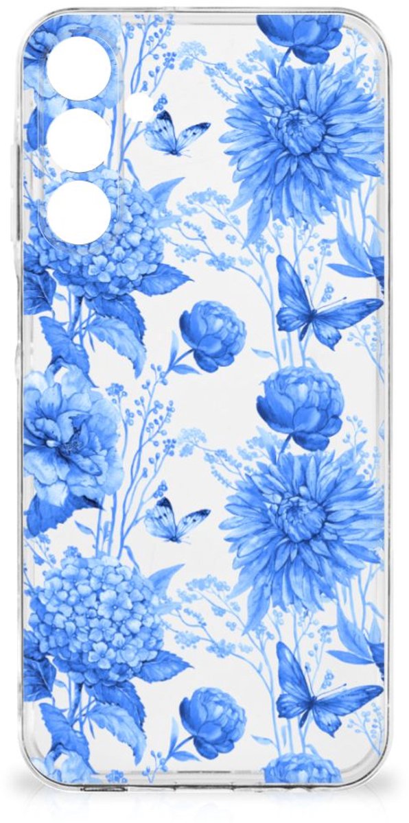 TPU Case voor Samsung Galaxy A16 Flowers Blue