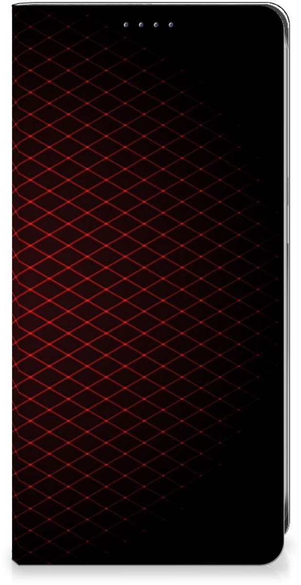 Samsung Galaxy S24FE Hoesje met Magneet Geruit Rood