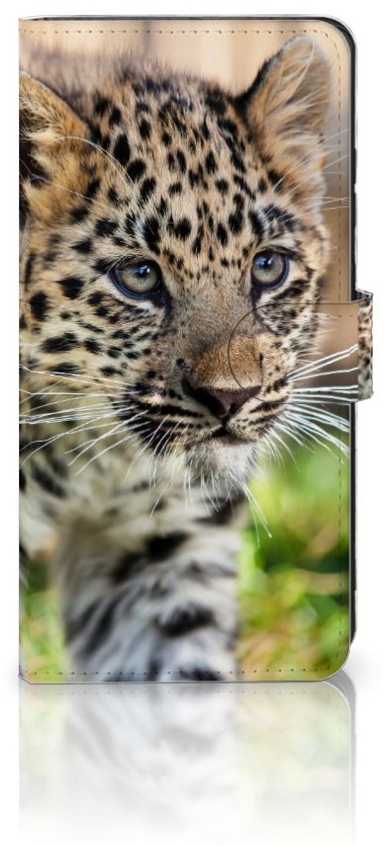 Samsung Galaxy S25 Ultra Telefoonhoesje met Pasjes Baby Luipaard