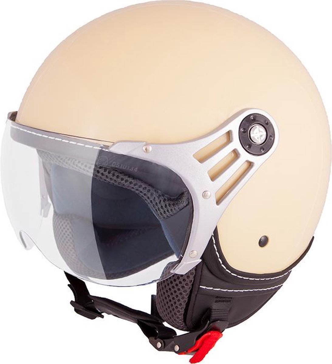 Vinz Stelvio Dames Scooterhelm Fashionhelm Jethelm CrèmeSmall
