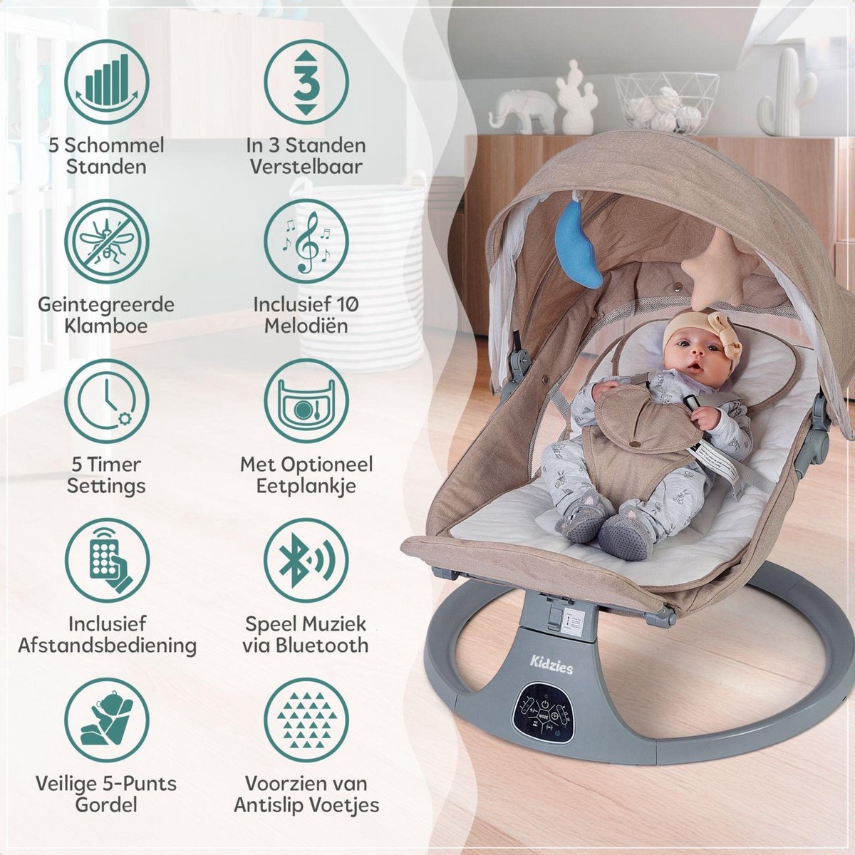 Kidzies Wipstoel - Elektrisch met Bluetooth thumbnail 5