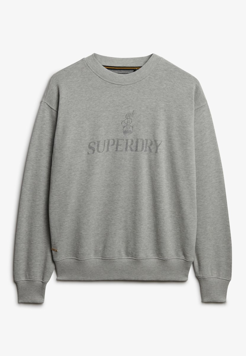 Superdry British Design sweatshirt met ronde hals en relaxte pasvorm Dames Truien Grijs