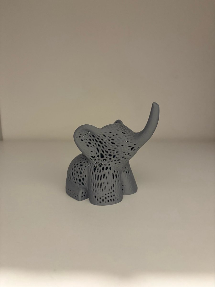 Olifant Waxinelichthouder – Uniek Lichtspel – 3D geprint - 3DPrintingArtist